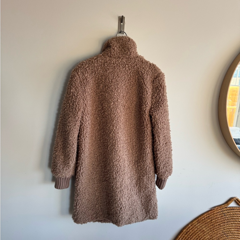 Cupcakes and cashmere Cozy Brown Teddy Coat with Striped Sweater - Picture 7 of 7